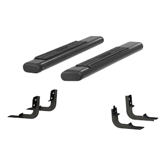 ARIES 4445043 6" x 53" Black Aluminum Oval Side Bars, Select Ram 1500, 2500, 3500