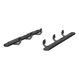 ARIES 4445047 6" x 91" Black Aluminum Oval Side Bars, Select Ram 1500 Crew Cab