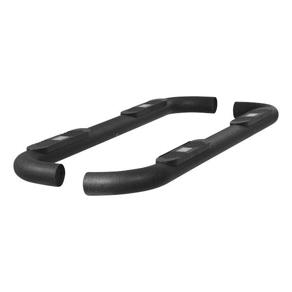 ARIES AL234013 Big Step 4" Black Aluminum Round Side Bars, Select Silverado, Sierra 2500, 3500
