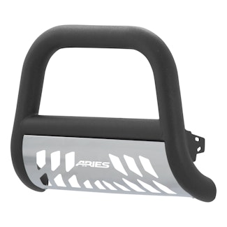 ARIES AL45-4006 Big Horn 4" Black Aluminum Bull Bar, Select Silverado, Sierra 2500, 3500 HD
