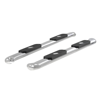 ARIES S223044-2 4" Polished Stainless Oval Side Bars, Select Ford F150, F250, F350, F450, F550