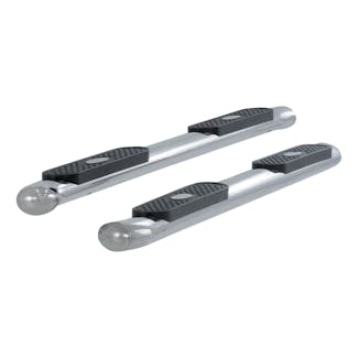 ARIES S224031-2 4" Polished Stainless Oval Side Bars, Select Chevrolet Traverse, GMC Acadia