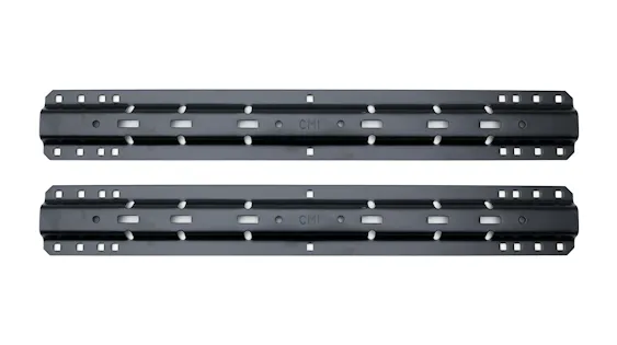 CURT 16204 Universal 5th Wheel Base Rails, 25K (Carbide Black)