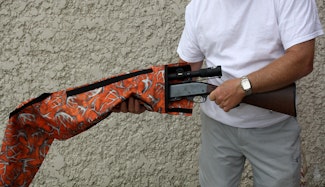 DU-HA 90501 Dri-Hide Rifle Protector (Includes adjustable sling), Whitetail Racks, Orange