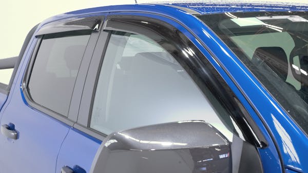 EGR 643601 EGR Tape-On Window Visors Front Pair Dark Smoke Finish