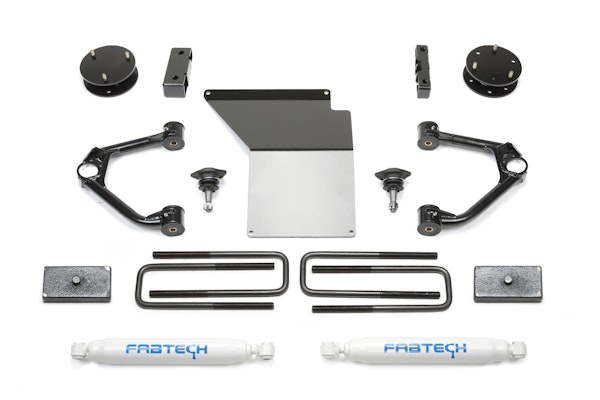 Fabtech K1070 3" Ball Joint UCA Lift Kit with Rear Performance Shocks