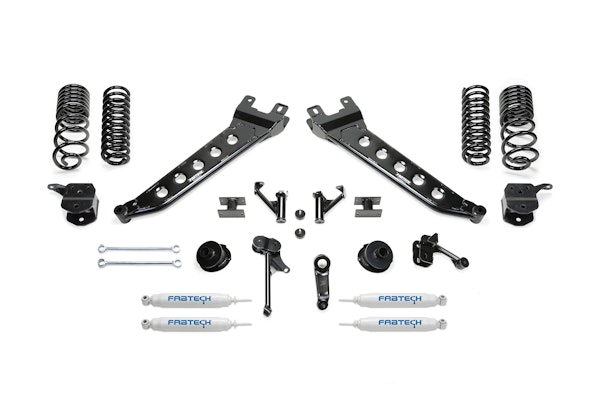 Fabtech K3156 7" Radius Arm System with Coil Springs & Performance Shocks