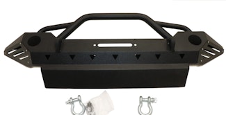 Iconic Accessories 232-5502 Full-Width Front Bumper with Round Light Cutouts (`18-`20 Wrangler JL Gladiator)