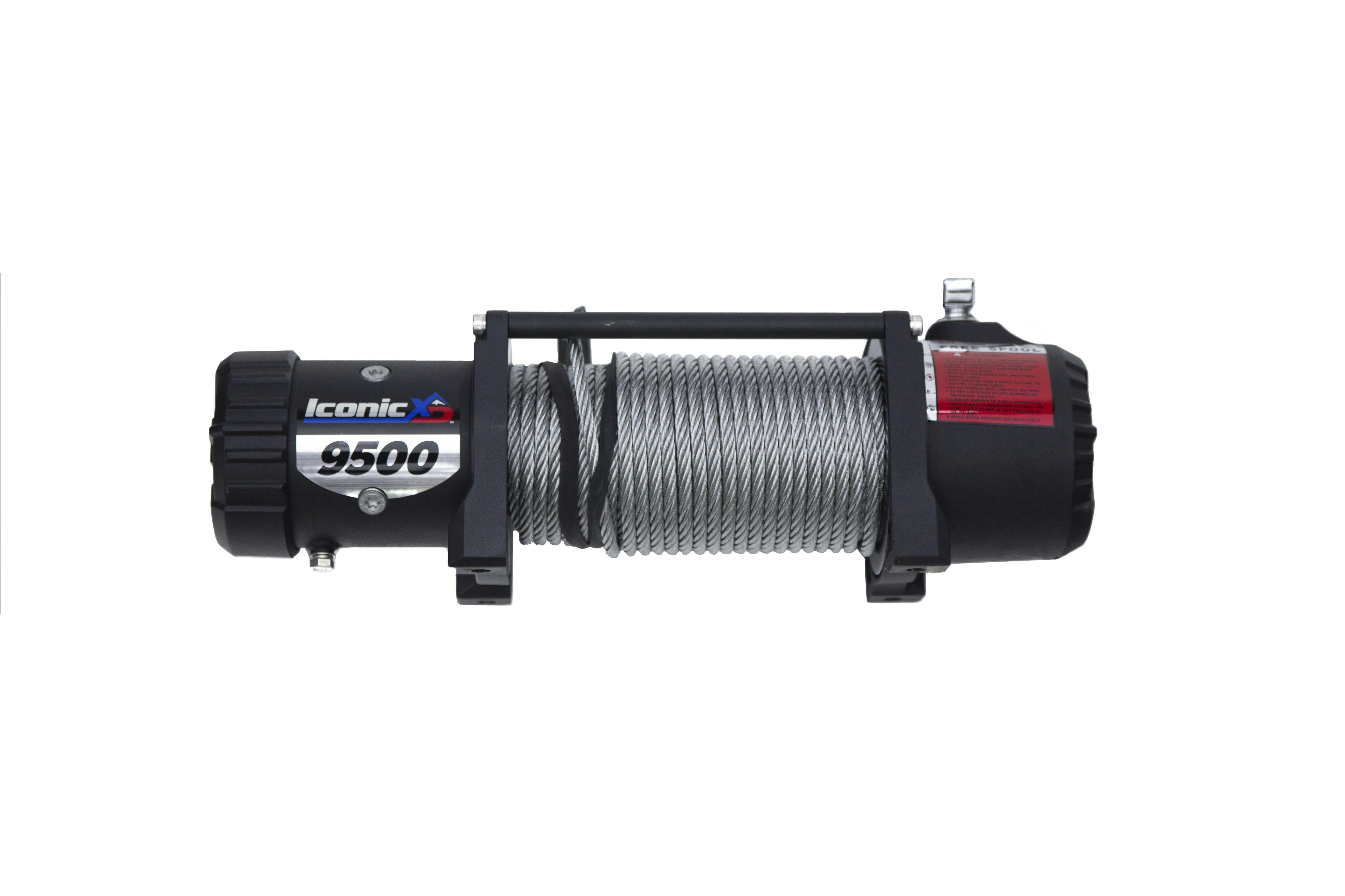 Iconic Accessories 401-89501 9,500lb Winch w/wire cable Iconic Accessories 401-89501 9,500lb Winch w/wire cable