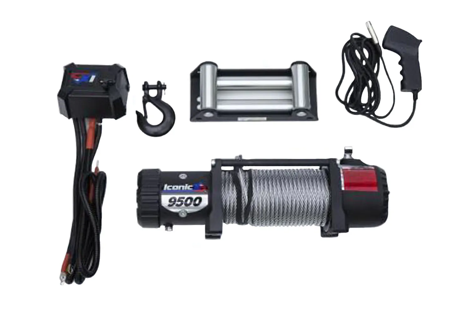 Iconic Accessories 401-89501 9,500lb Winch w/wire cable