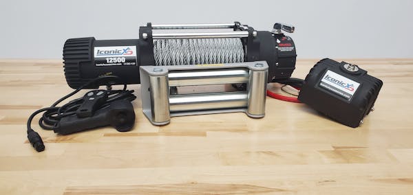 Iconic Accessories 406-12500 XD-Series 12500LB Winch, Steel rope, Series wound 6.5hp/4.8kw,12V DC