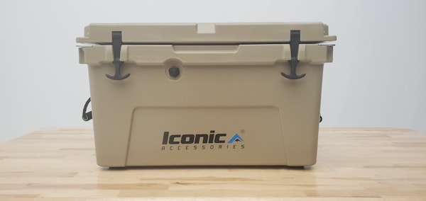 Iconic Accessories 810-1050 50QT Cooler Box with Aluminum T-Track, Outer size: 28.7x17.3x17.3