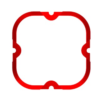 KC Hilites 30571 FLEX ERA® 4 - 1-Bezel Ring - ED Coated - Red