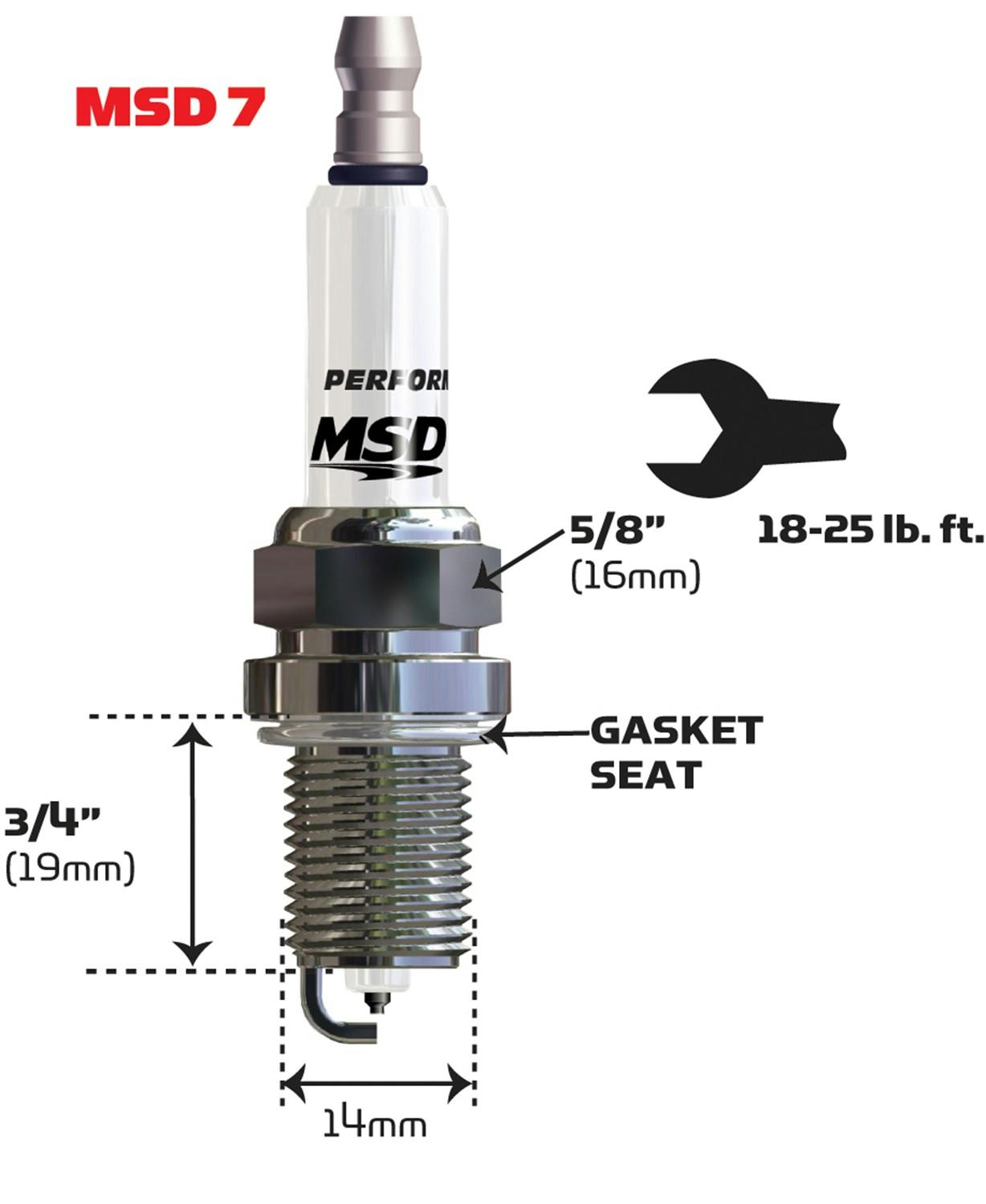 Pack of 4 MSD 37254 Iridium Spark Plug,