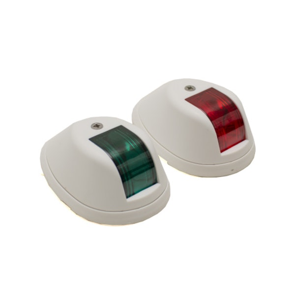 Race Sport Lighting MSPS12BSGR 12V-24V Marine Starboard GREEN and Port RED LED light set with Black Shell