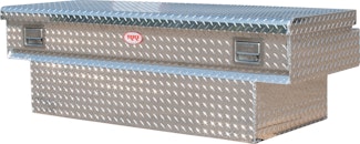 RKI Truck Equiptment M60SB-1NMA Single Lid Aluminum Chest Box With Off Set for Fullsize Trucks