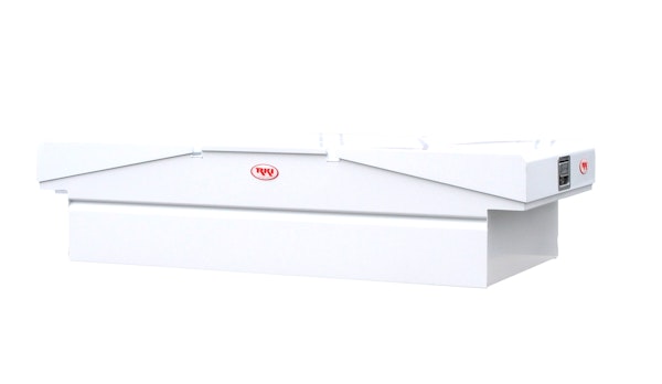 RKI Truck Equiptment ST63 Double Lid Steel Cross Box (White) for Full Size Trucks