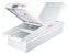 RKI Truck Equiptment ST63 Double Lid Steel Cross Box (White) for Full Size Trucks