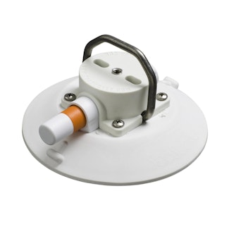 SeaSucker VM1014W 6 SeaSucker Vacuum Mount with Stainless Steel D-Ring, FlatTop White