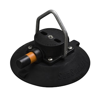 SeaSucker VM1016B 6 SeaSucker Vacuum Mount with Stainless Steel D-Ring, Pointed Black