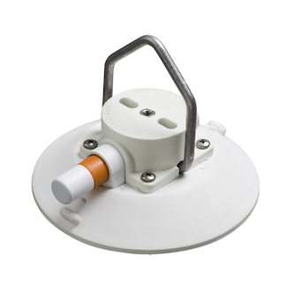 SeaSucker VM1016W 6 SeaSucker Vacuum Mount with Stainless Steel D-Ring, Pointed White