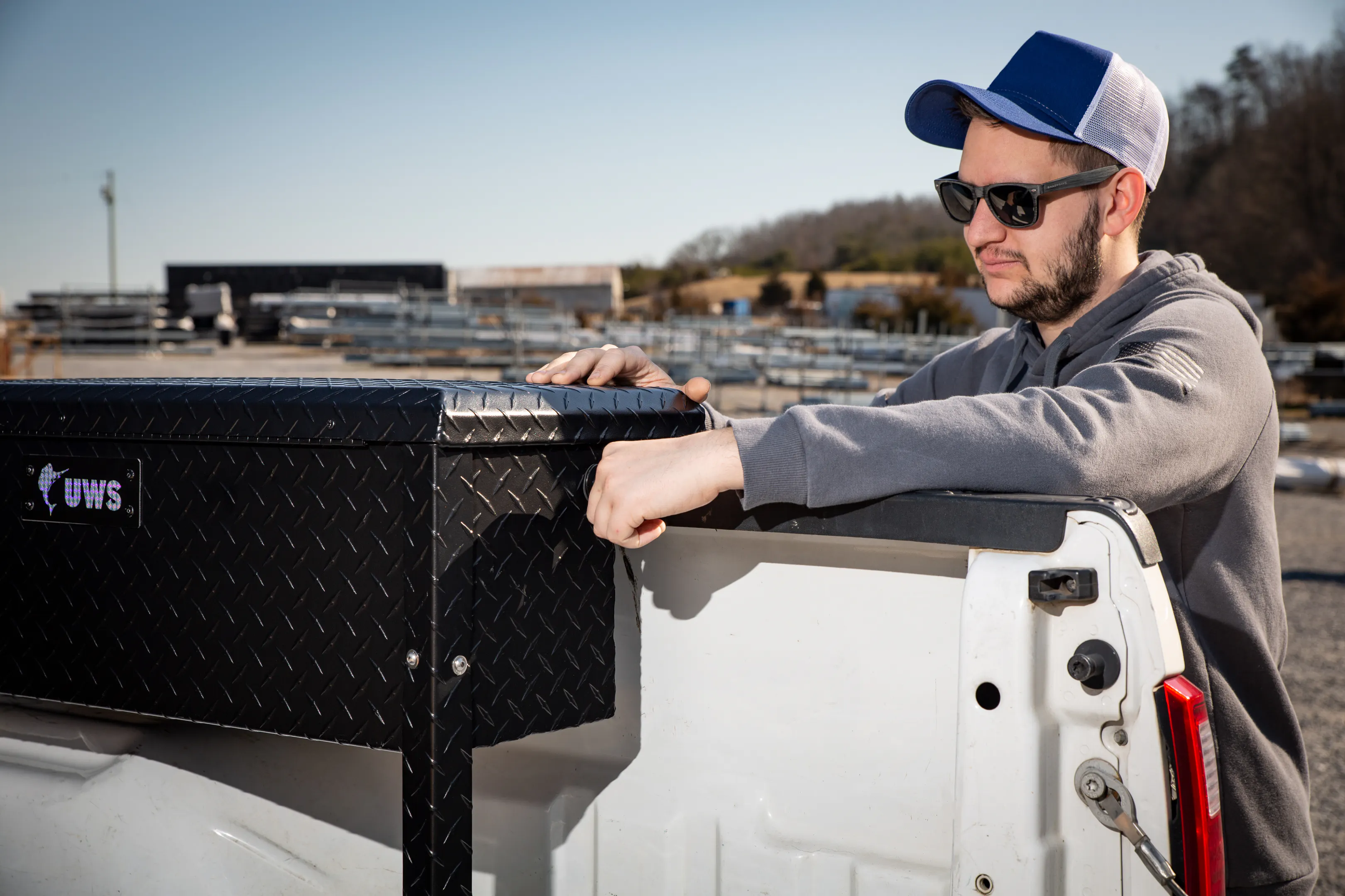 UWS TBSM-36-LP-MB Truck Bed Side Rail Tool Box