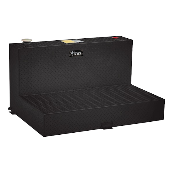 UWS TT-50-L-T-P-BLK Aluminum Transfer Tank 50 Gallon L-Tank Black