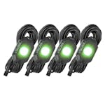 Vision X 9929323 9 Watt LED Rock Light 4 Pod Kit Green