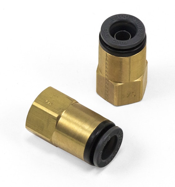 Air Lift Performance 21994 Straight Female - 1/8" FNPT x 3/8" PTC - DOT - SMC # KV2F11-34