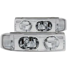 AnzoUSA 111001 Crystal Headlights Chrome 1pc