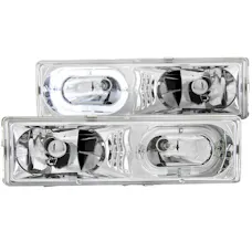 AnzoUSA 111006 Crystal Headlights Chrome with Halo