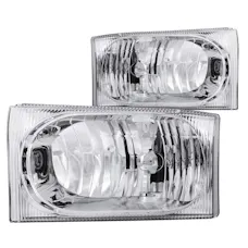 AnzoUSA 111023 Crystal Headlights Chrome 2pc