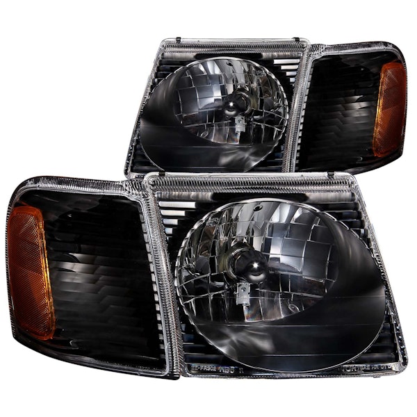 AnzoUSA 111041 Crystal Headlights Black