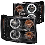 AnzoUSA 111125 Projector Headlights with Halo Black