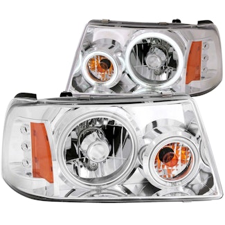 AnzoUSA 111151 Crystal Headlights with Halo Chrome (SMD LED) 1 pc
