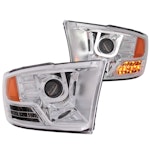 AnzoUSA 111269 Projector Headlights with U-Bar Chrome