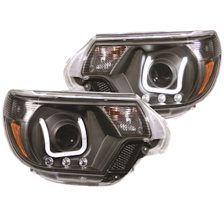 AnzoUSA 111290 Projector Headlights with U-Bar Black