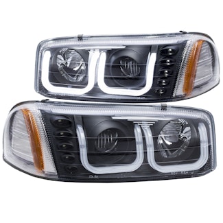 AnzoUSA 111303 Projector Headlights with U-Bar Black