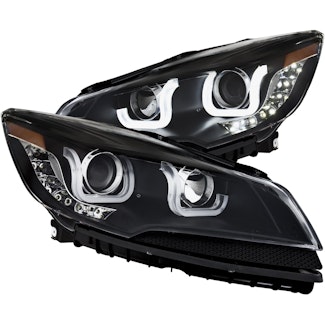 AnzoUSA 111324 Projector Headlights with U-Bar Black