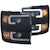 AnzoUSA 111364 Projector Headlights with Plank Style Switchback Black with Amber (Black Rim)