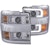 AnzoUSA 111366 Projector Headlights with Plank Style Switchback Chrome with Amber (Chrome Rim)