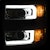 AnzoUSA 111366 Projector Headlights with Plank Style Switchback Chrome with Amber (Chrome Rim)