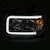 AnzoUSA 111382 Projector Headlights with Plank Style Design Chrome with Amber