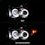 AnzoUSA 111490 Projector Headlights with Halo Black Clear Amber