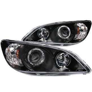 AnzoUSA 121059 Projector Headlights with Halo Black