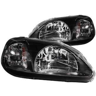 AnzoUSA 121070 Crystal Headlights Black