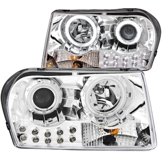 AnzoUSA 121136 Projector Headlights with Halo Chrome