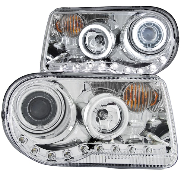 AnzoUSA 121250 Projector Headlights with Halo Chrome (SMD LED) G2