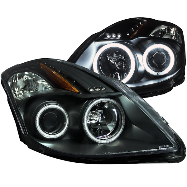 AnzoUSA 121395 Projector Headlights with Halo Black (SMD LED)