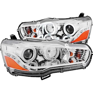AnzoUSA 121427 Projector Headlights with Halo Chrome (SMD LED)